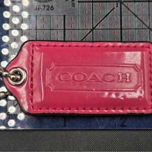 Coach Pink Leather Hangtag